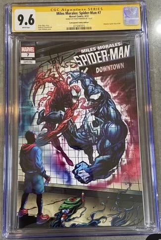 9.6 CGC Signature Series Graded Spider-Man: Miles Morales #7 GATORGUARD Exclusive Variant Comic Book- Tyler Kirkham- Trade Dress