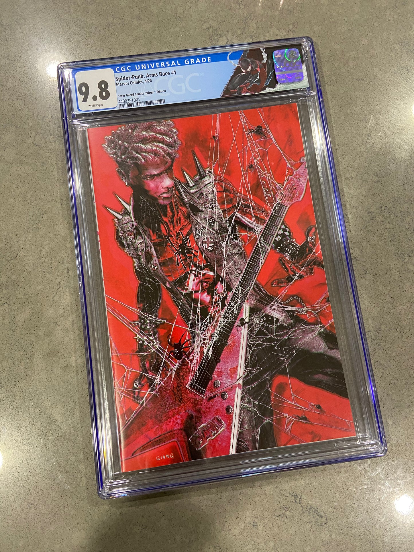9.8 CGC Graded Spider-Punk Arm's Race #1 GATORGUARD Exclusive Variant Comic Book- JOHN GIANG- Virgin