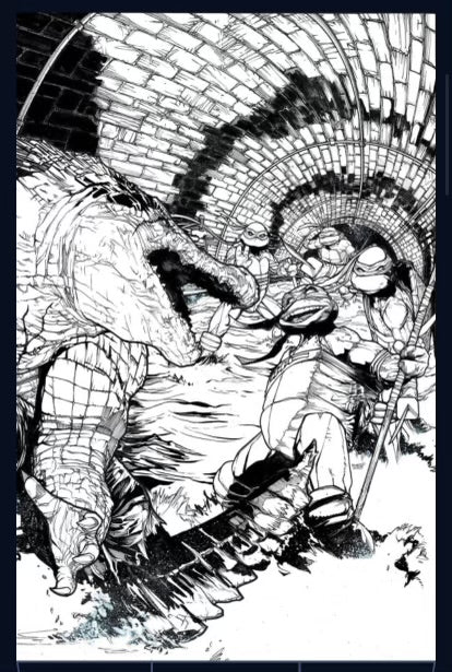TMNT Vol. V #143 1:25 ALEX SANCHEZ B&W VARIANT