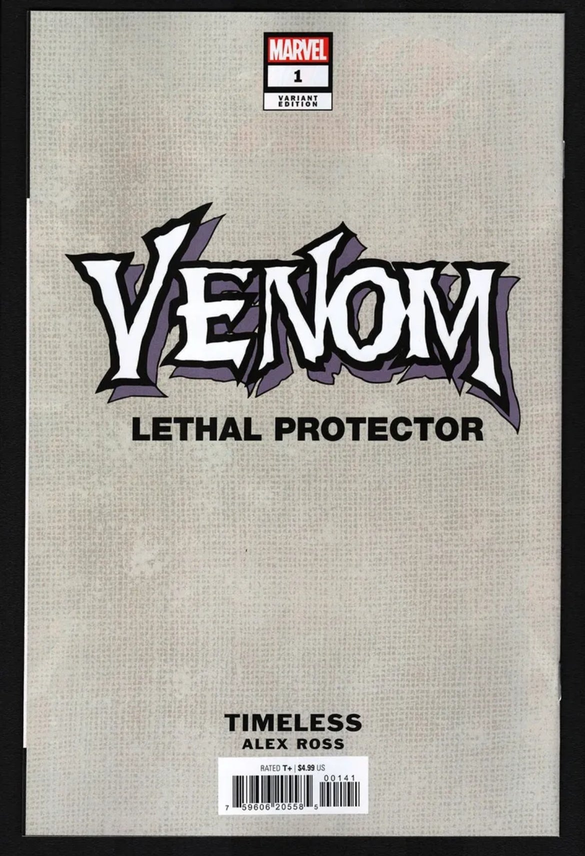 Venom Lethal Protector II #1 Alex Ross 1:100 B&amp;W Sketch Virgin Variant Rear
