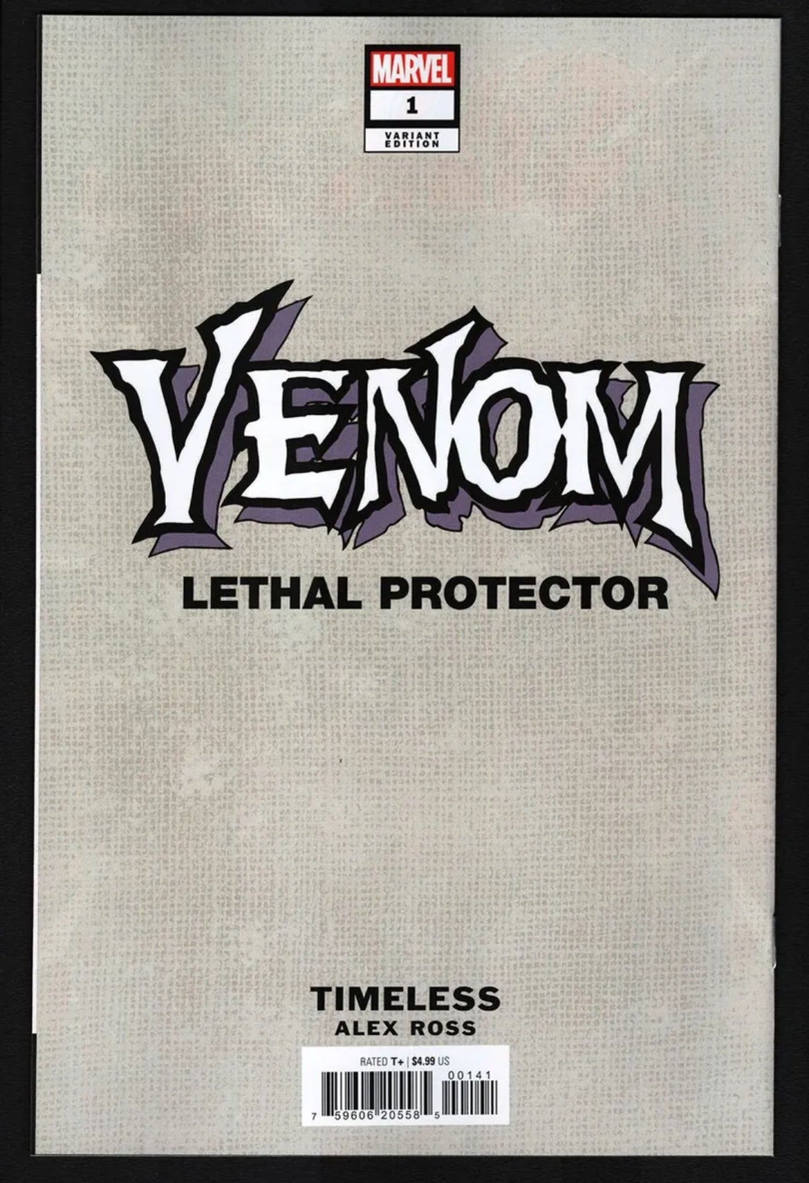 Venom Lethal Protector II #1 Alex Ross 1:100 B&W Sketch Virgin Variant Rear